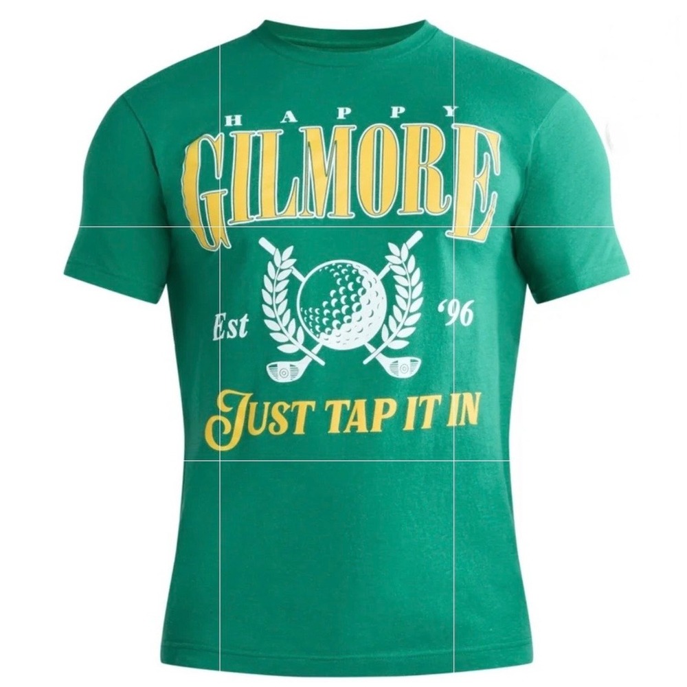 Happy Gilmore Graphic T-Shirt Mens Large Green Just Tap It In Golf Movie Tee